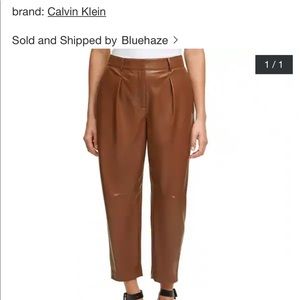 Brand new brown leather pants